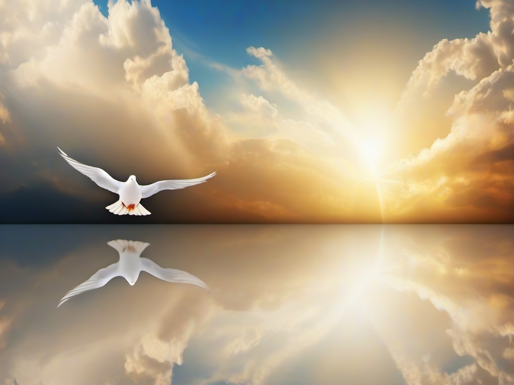 Heaven Background With Dove  