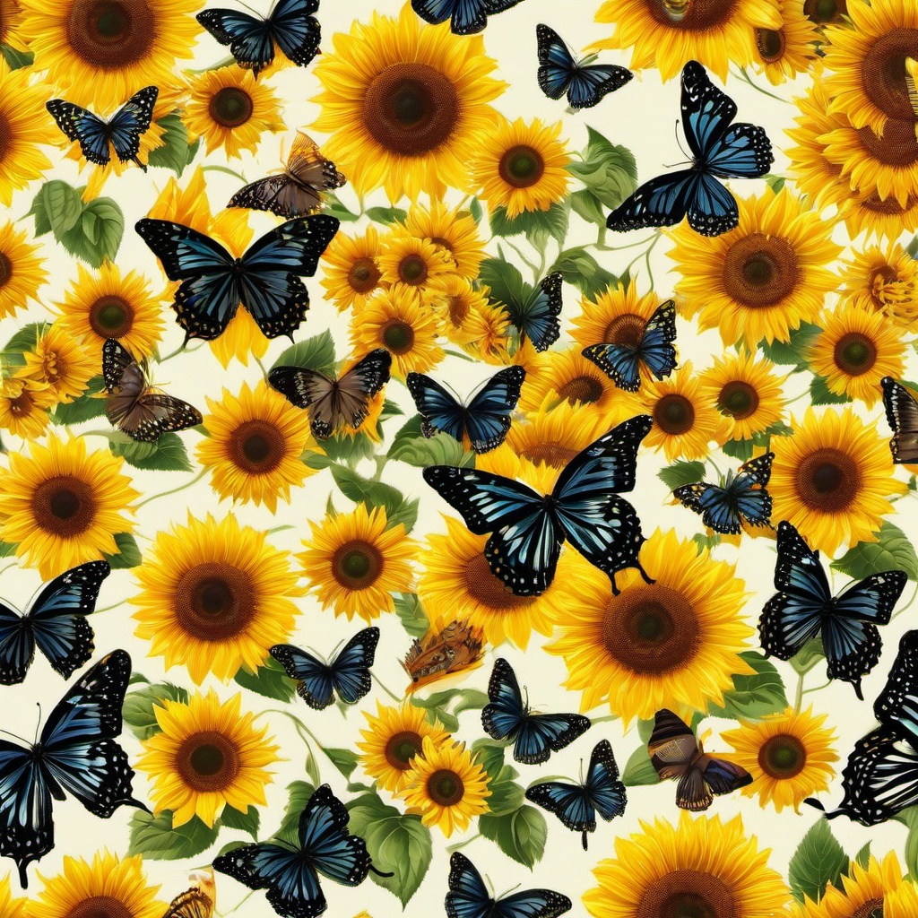 Butterfly Background Wallpaper - sunflower butterfly wallpaper  