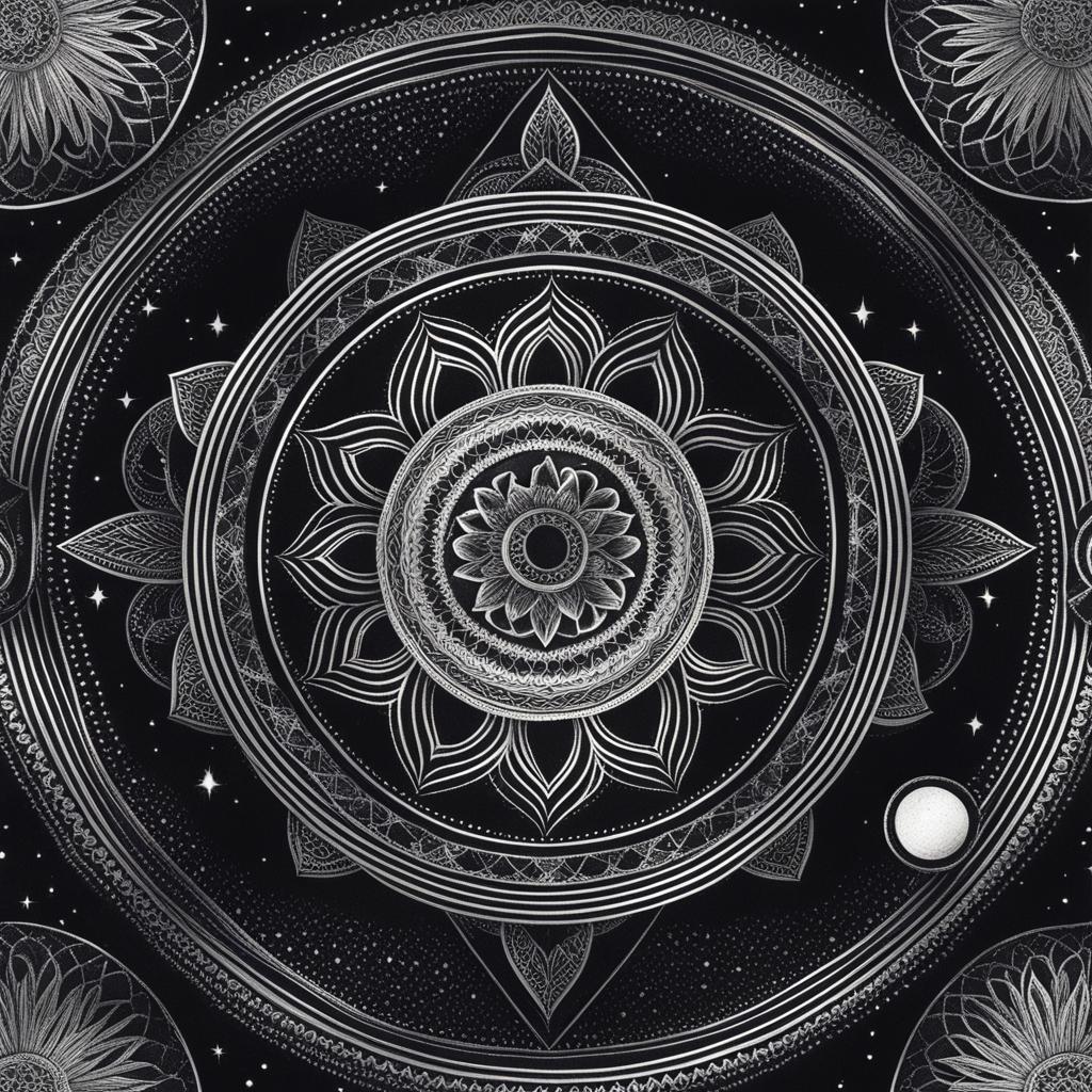 cosmic mandala - create a mandala tattoo with cosmic elements, like planets and galaxies. 