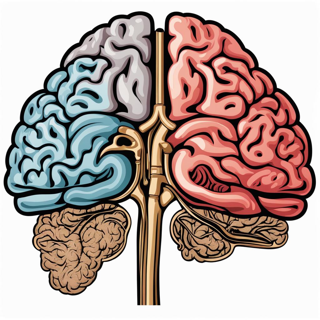 brain clip art - an anatomical brain illustration, a window to the mind 