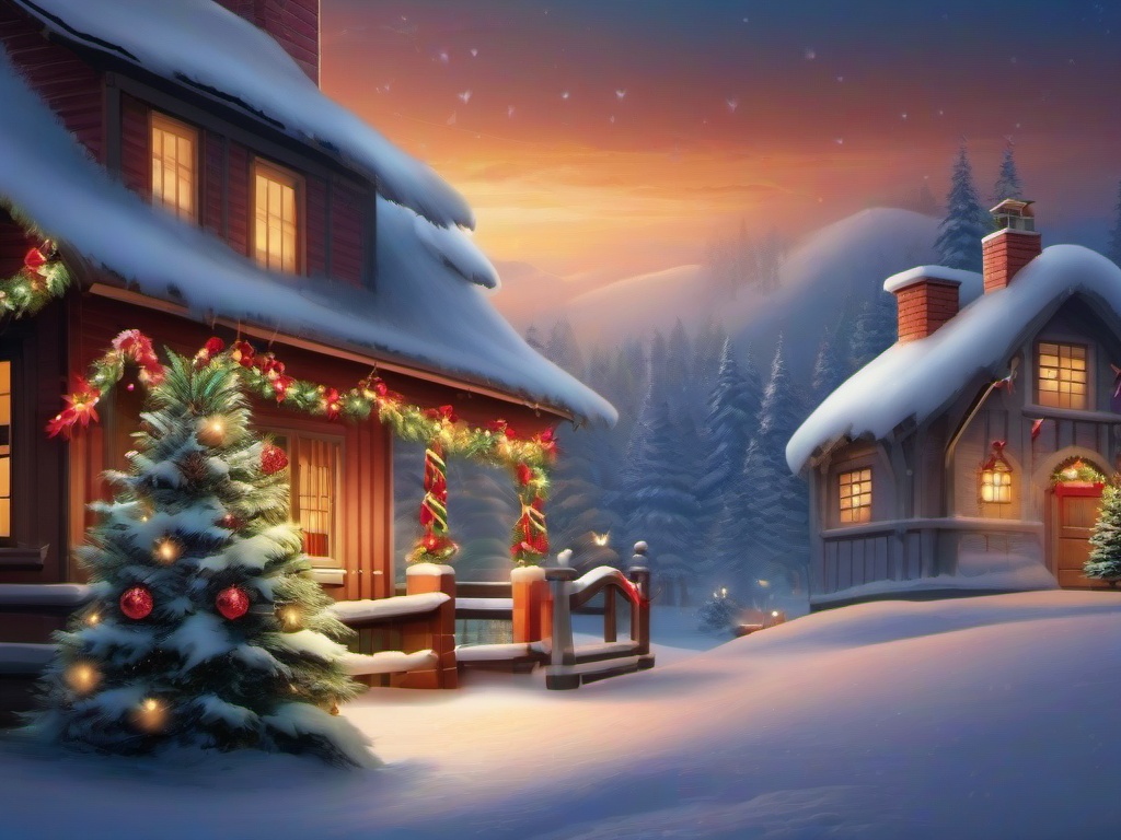 Christmas Outdoor Background  