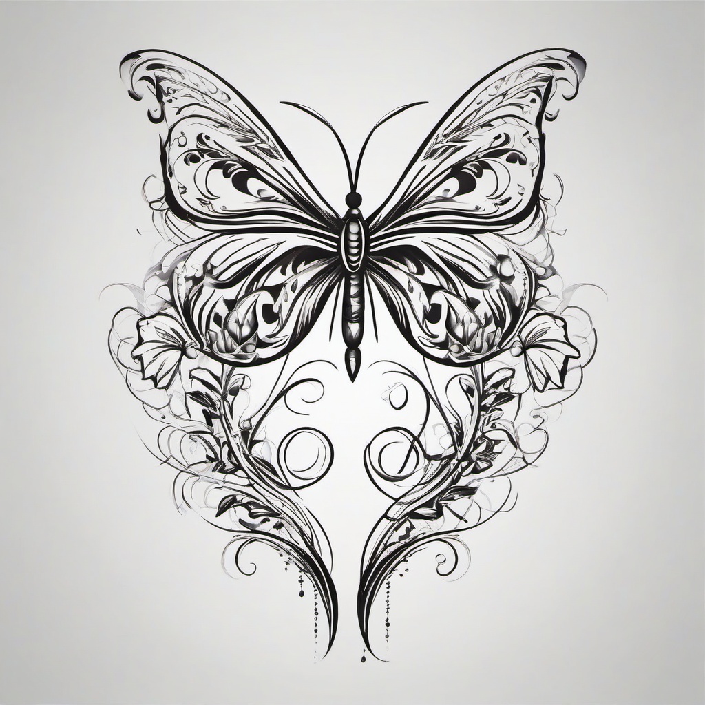 gemini tattoos with butterflies  simple vector color tattoo