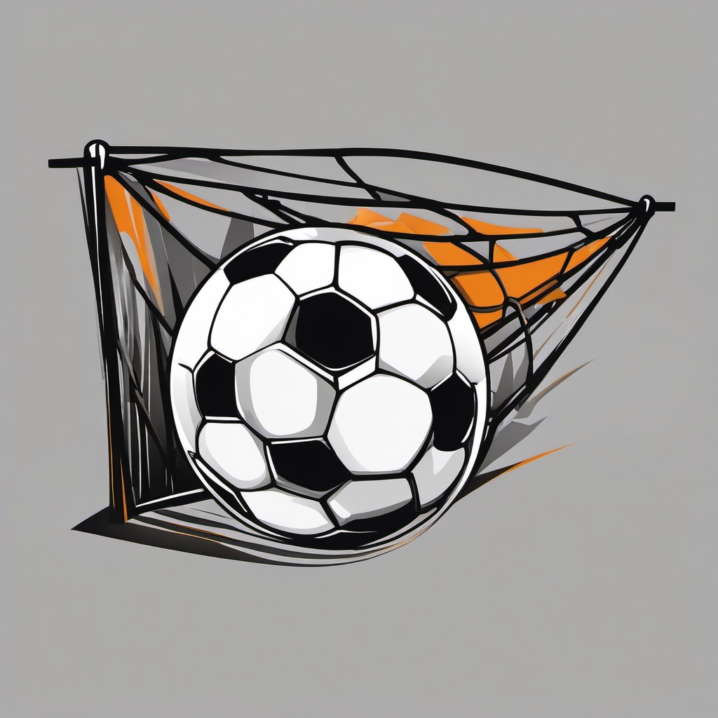 Soccer Ball clipart - soccer ball in the goal  