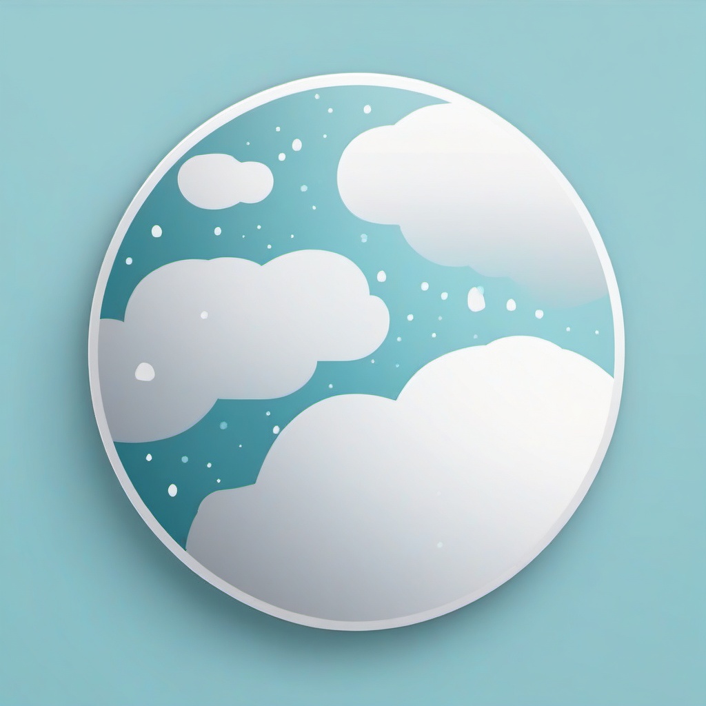 Snowball sticker- Cold and round, , sticker vector art, minimalist design