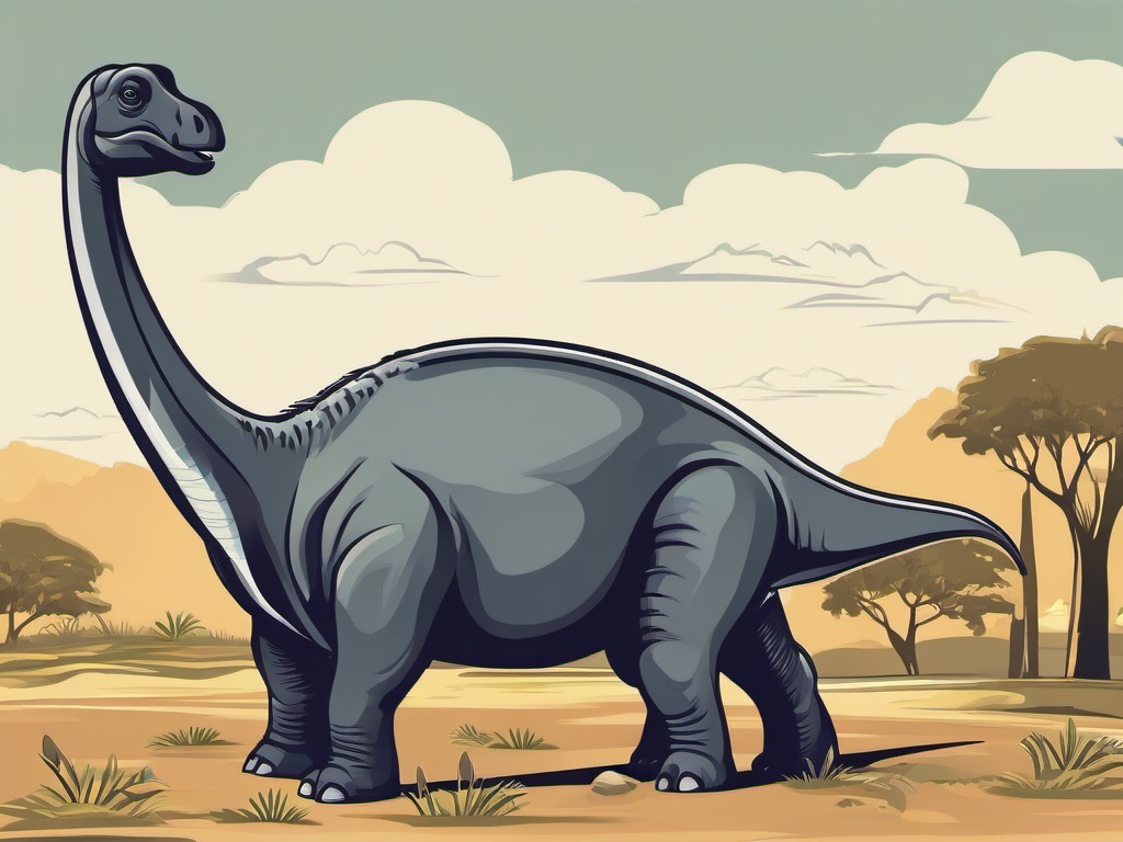 Clipart Brontosaurus,Charming clipart of the brontosaurus  vector clipart