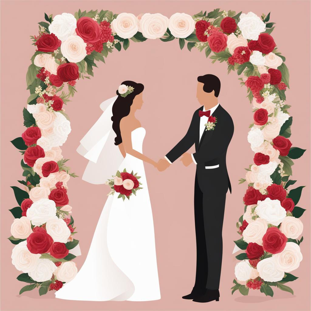 wedding clipart - a romantic and matrimonial wedding illustration. 