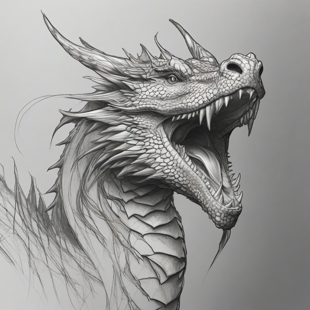 pencil sketch of dragon  minimal rough sketch scribbles,doodles,black and white