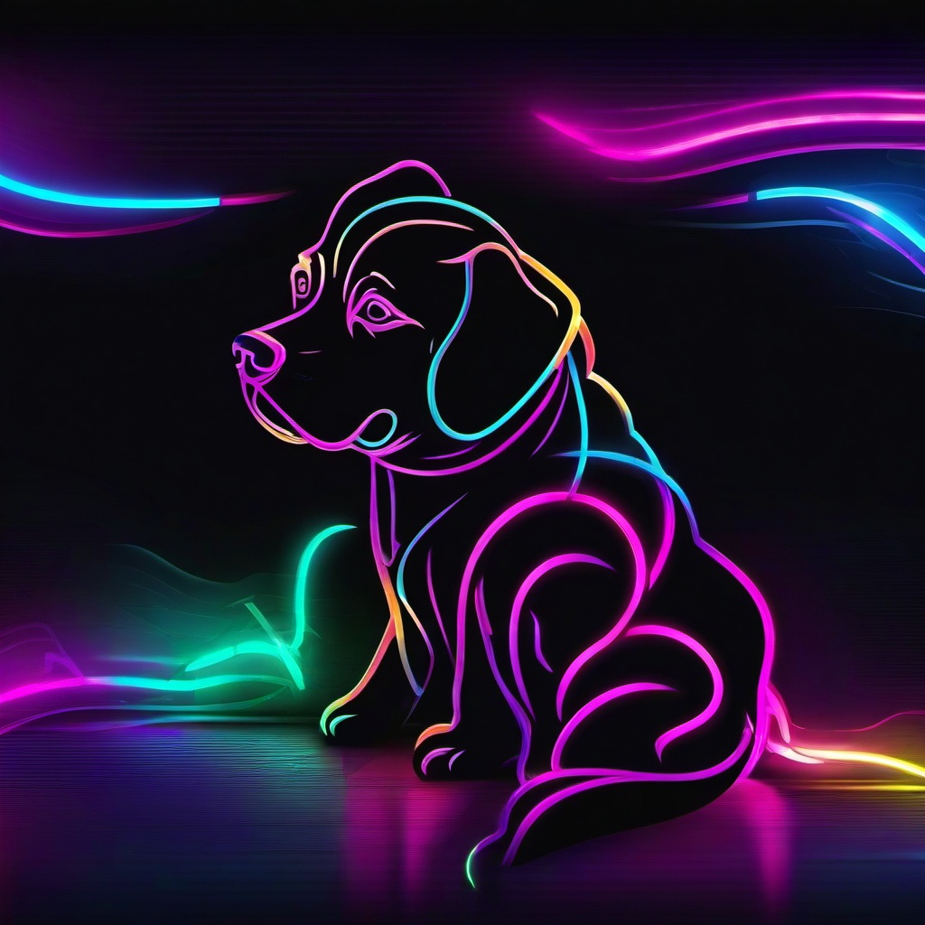 Neon Background Wallpaper - neon dog wallpaper  