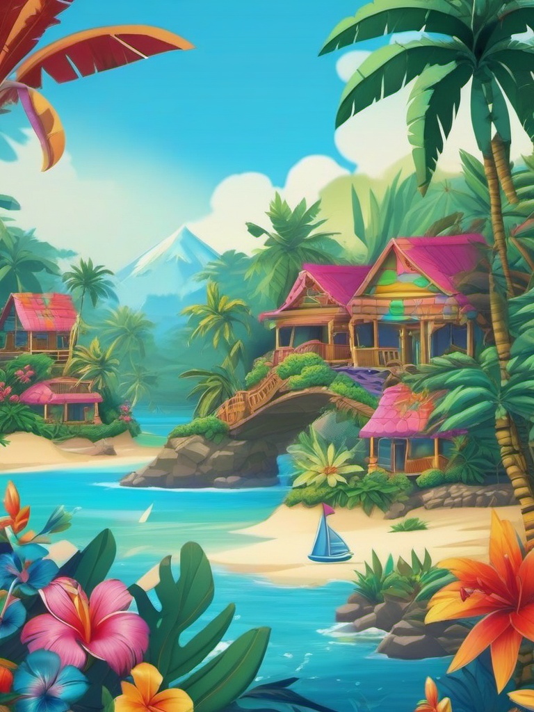 Cute Stitch Wallpaper - Stitch's Tropical Paradise wallpaper, abstract art style, patterns, intricate