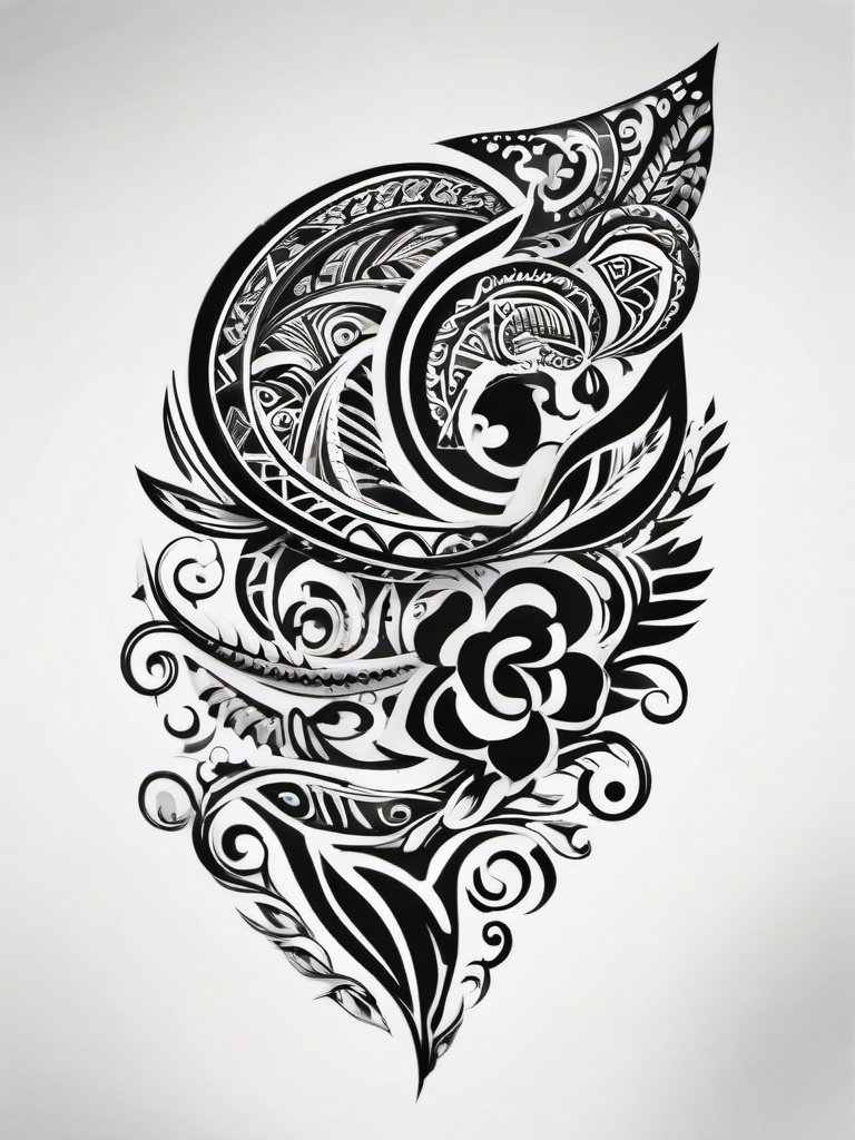 maori love tattoo  simple color tattoo,minimalist,white background