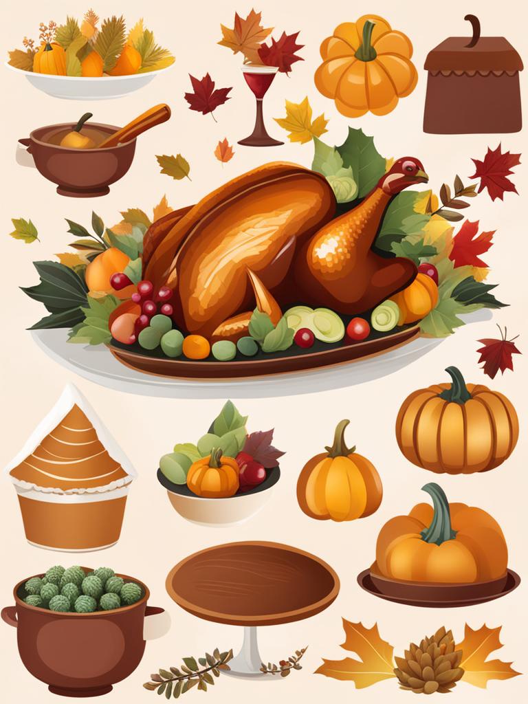 happy thanksgiving clipart - a sumptuous thanksgiving turkey, golden and succulent, a feast for gratitude 