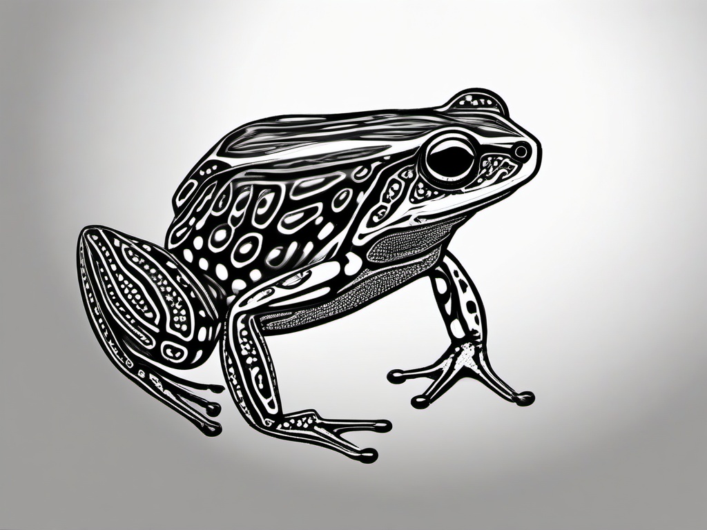 drawing of Corroboree frog  minimal rough sketch scribbles,doodles,black and white