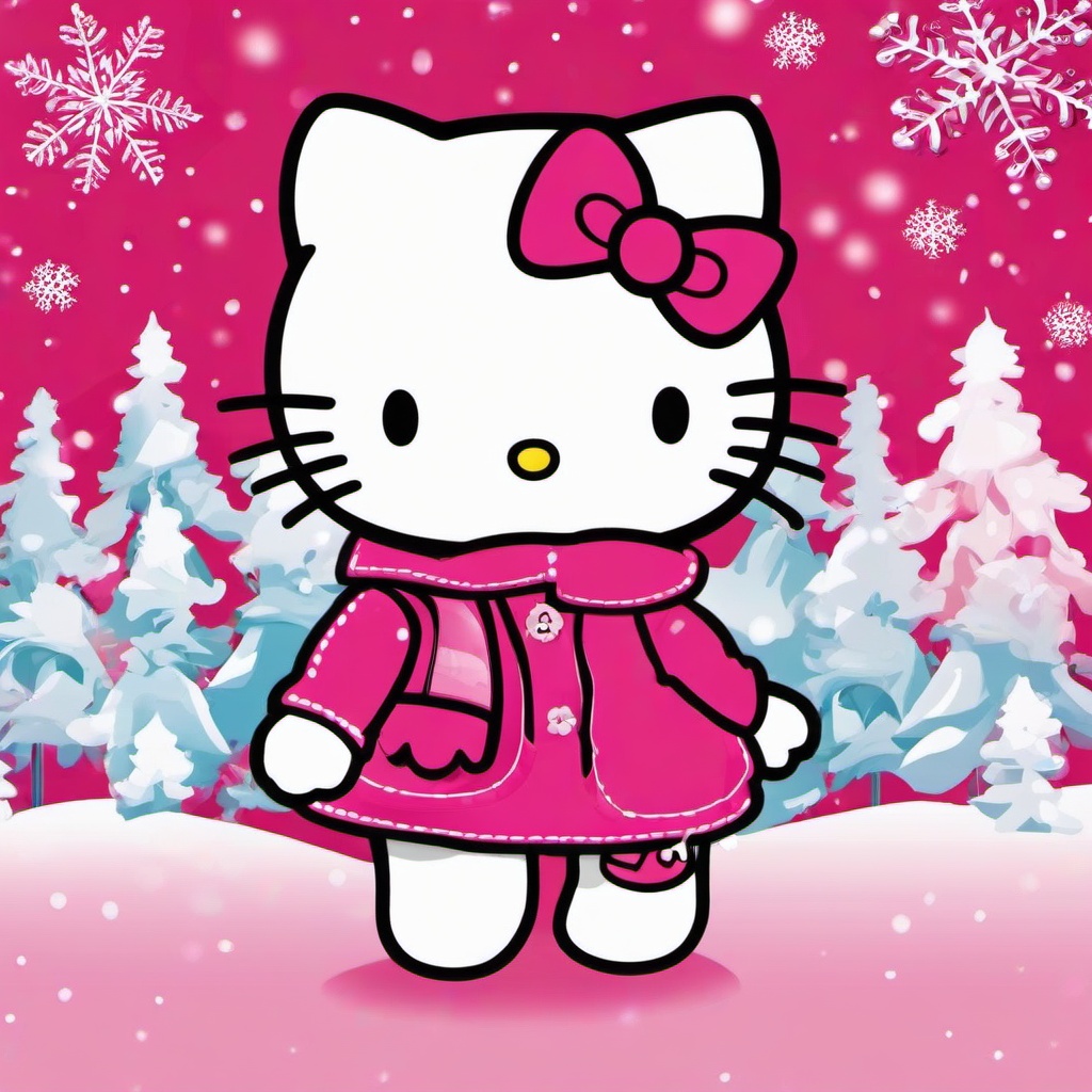 Winter background wallpaper - hello kitty winter wallpaper  