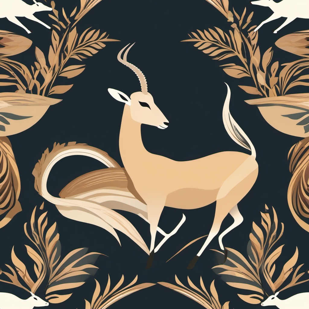 Gazelle clipart - Graceful antelope species found on the savannah, ,color clipart vector style