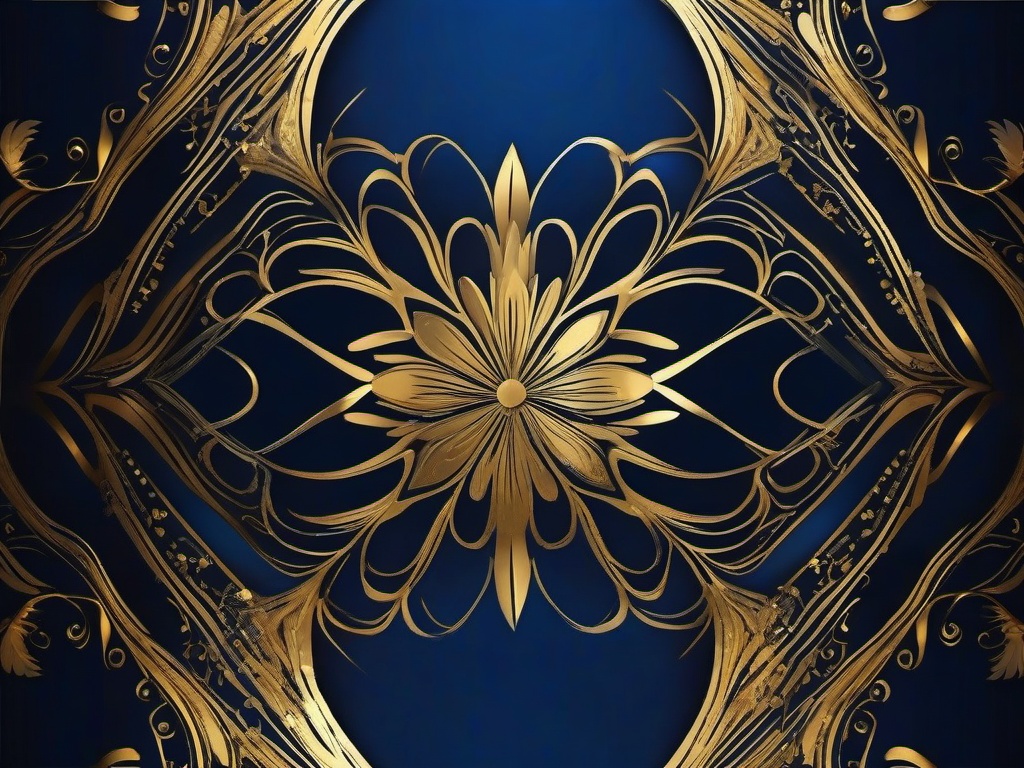 Blue Gold Background - Deep blue background with gold tones for a majestic feel.  background wallpaper