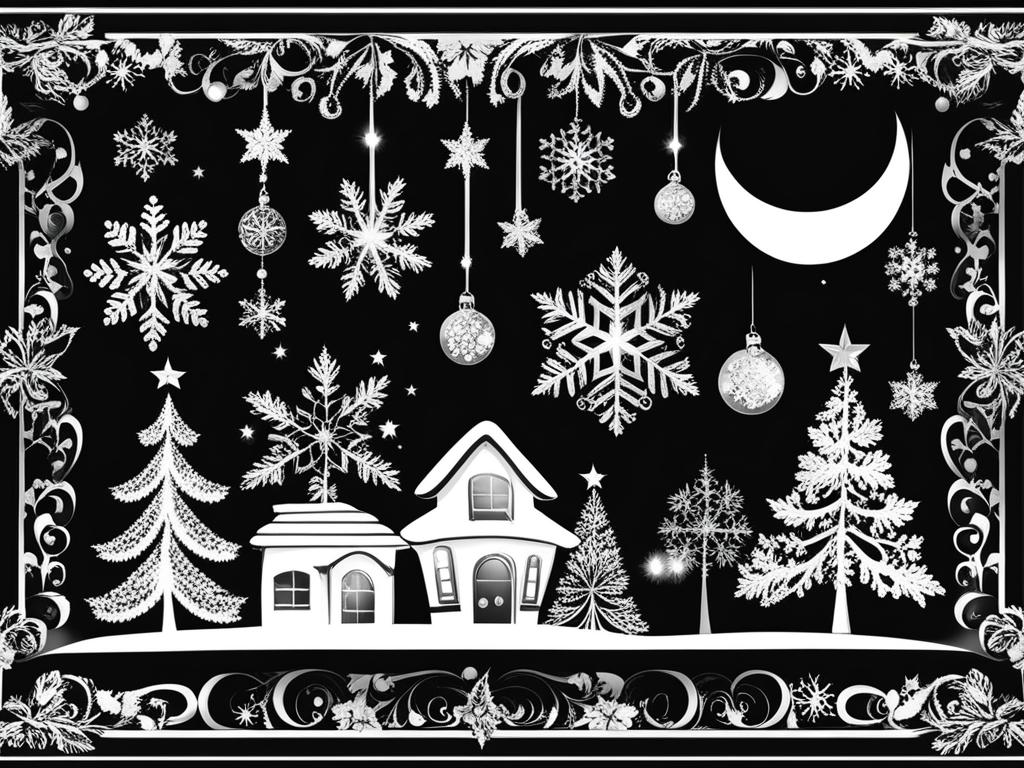 christmas clipart free black and white 