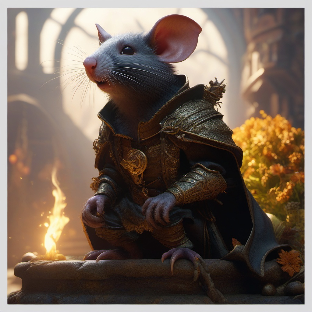 Goblin's Pet Dire Rat detailed matte painting, deep color, fantastical, intricate detail, splash screen, complementary colors, fantasy concept art, 8k resolution trending on artstation unreal engine 5