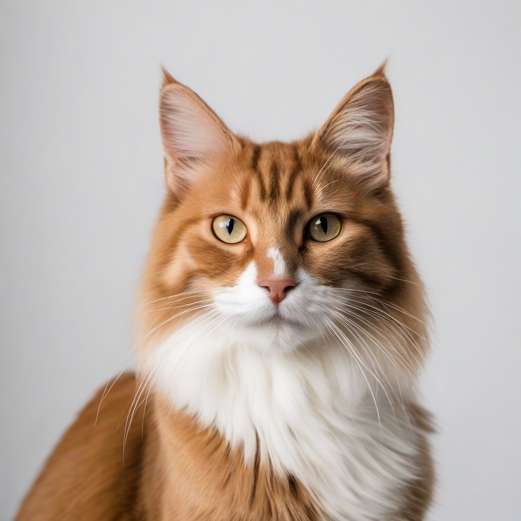 cat on white background  