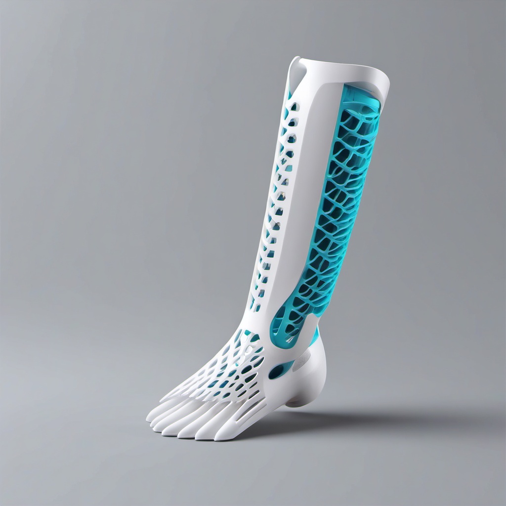 3D Printing Prosthetics clipart - 3D printing prosthetic limbs, ,vector color clipart,minimal