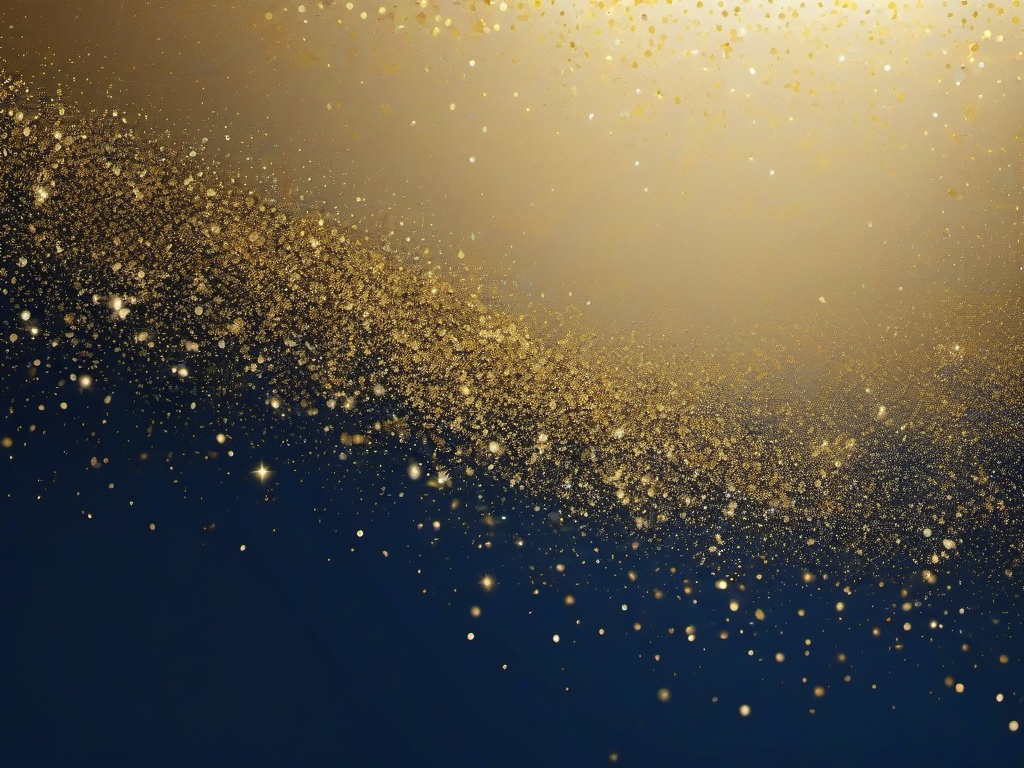 Navy And Gold Glitter Background  