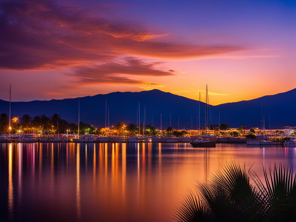 chapala - craft a surreal night painting of chapala, mexico's largest freshwater lake, with its tranquil waters, lakeside promenade, and stargazing opportunities. 