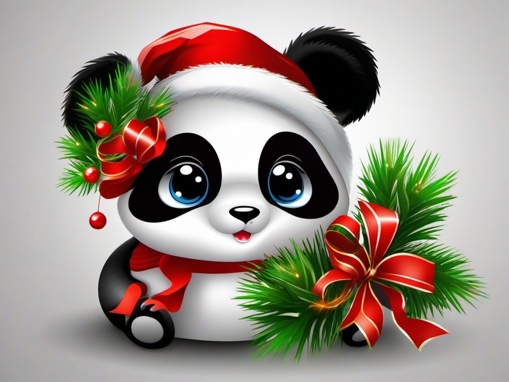 Christmas Panda Wallpaper  