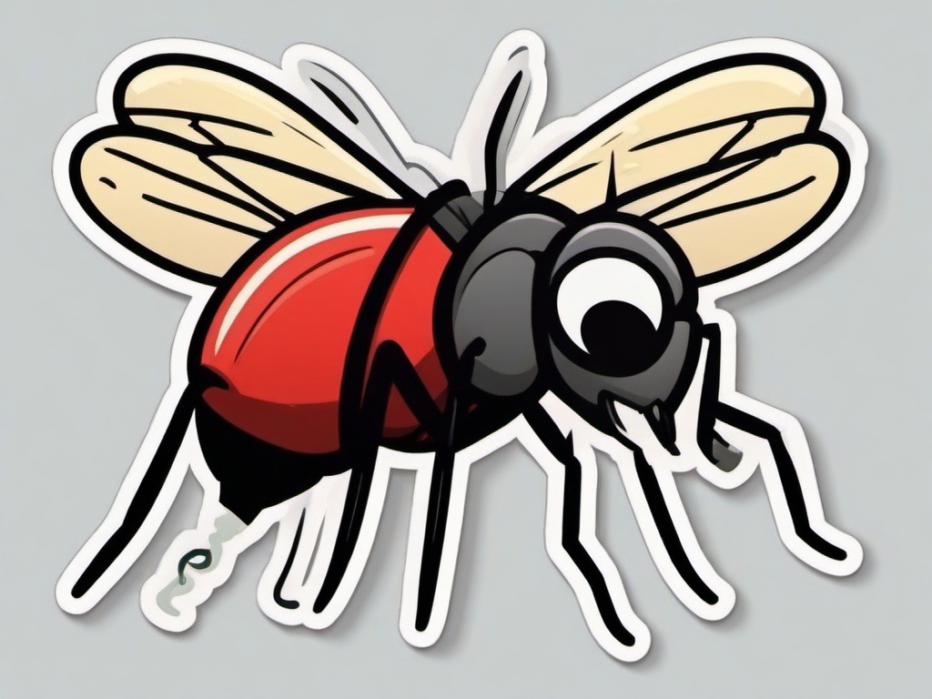 Mosquito cartoon - pesky, buzzing bloodsucker  cartoon sticker style