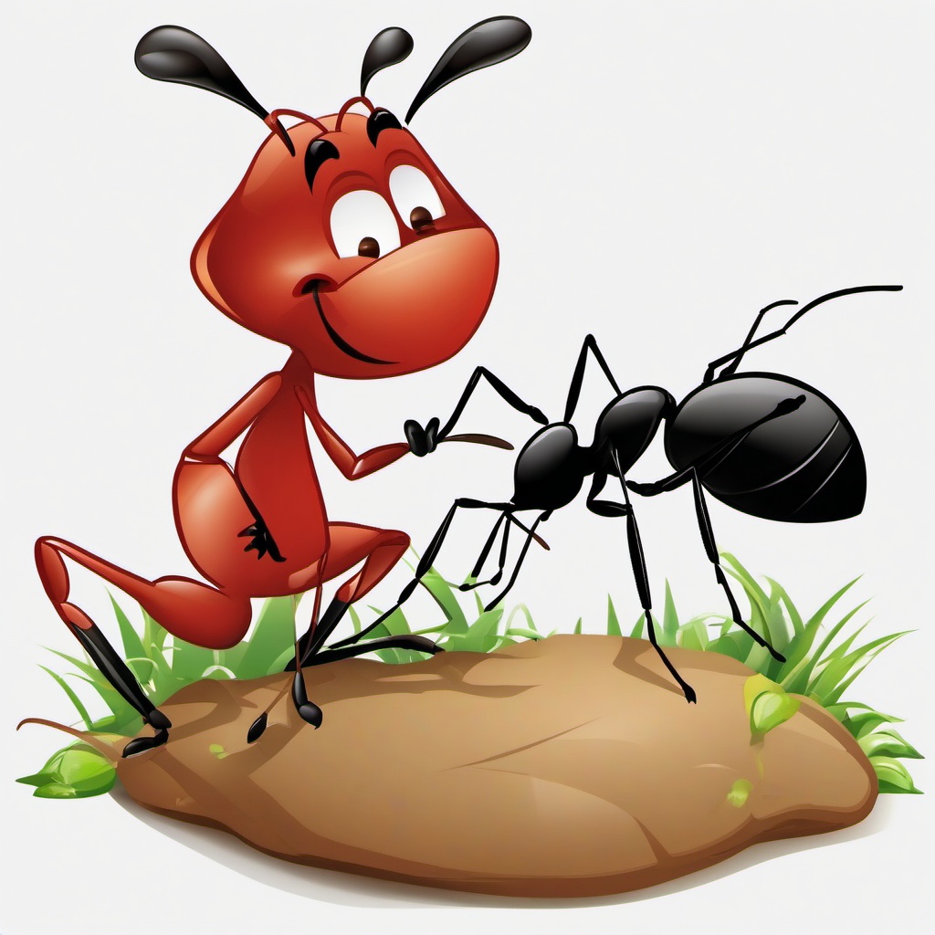 Ant clipart - ant working with other ants  clipart