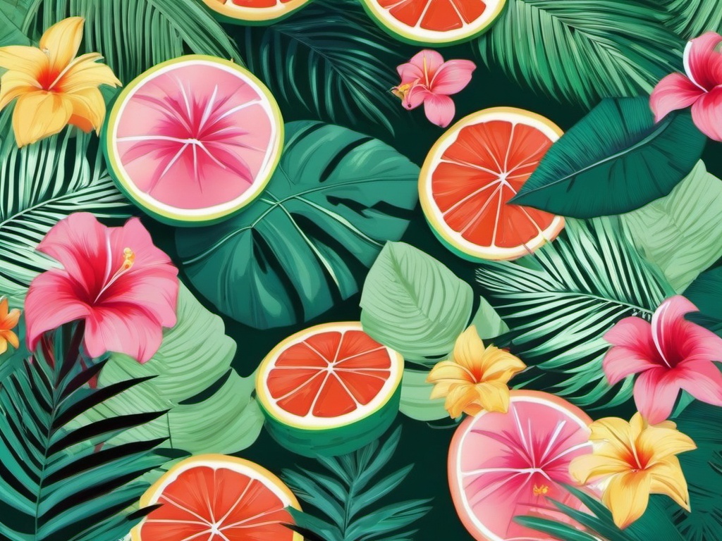 Aesthetic Summer Tropical Wallpaper  background