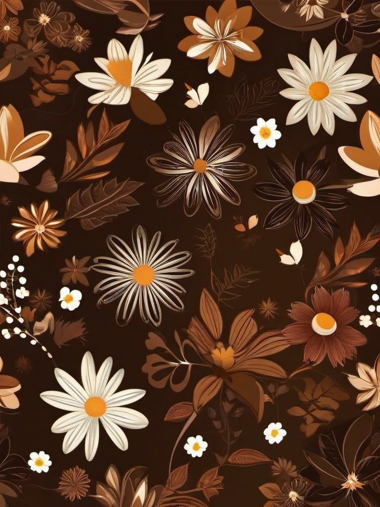 Flower Background Wallpaper - brown flower background  