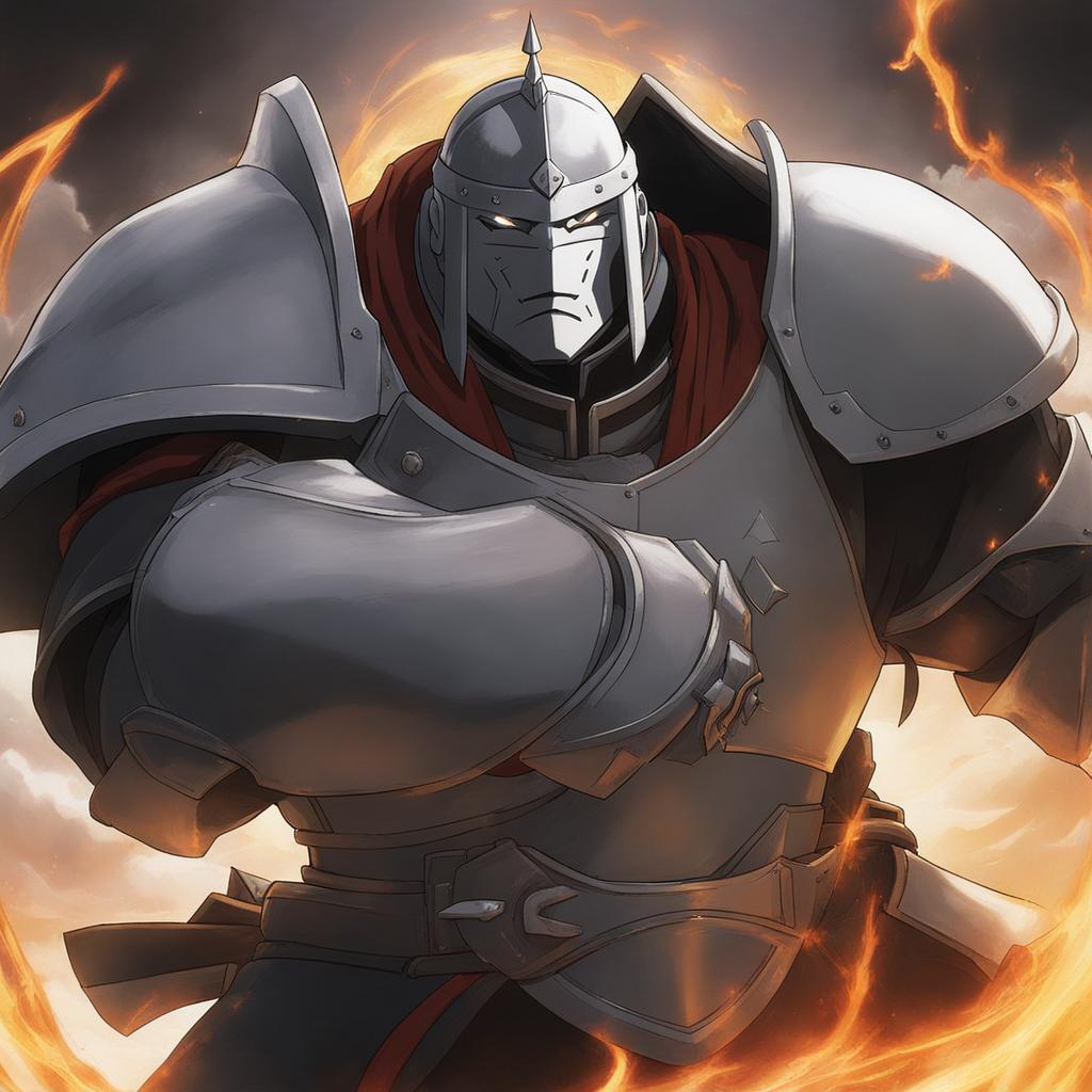 alphonse elric uses alchemy to protect his brother and allies in the heat of battle. 