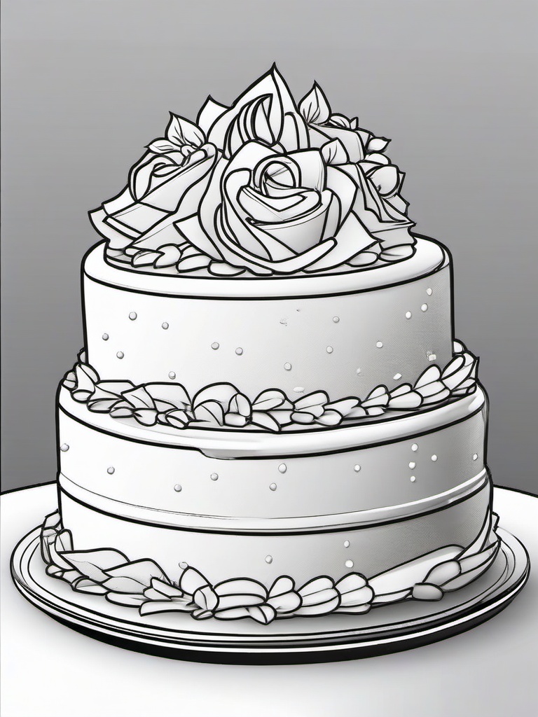 Cake Coloring Pages - Lemon chiffon cake with fluffy texture  simple coloring pages