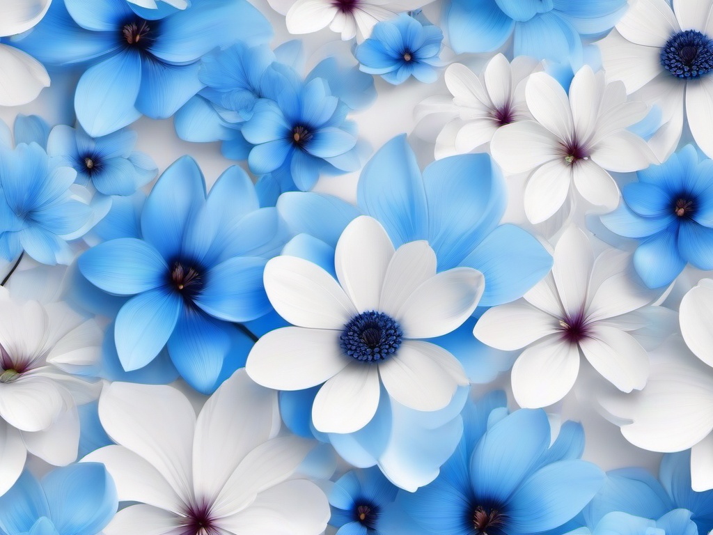 Flower Background Wallpaper - blue flower white background  