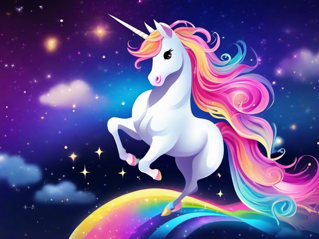 galaxy cute unicorn wallpaper  ,desktop background wallpaper