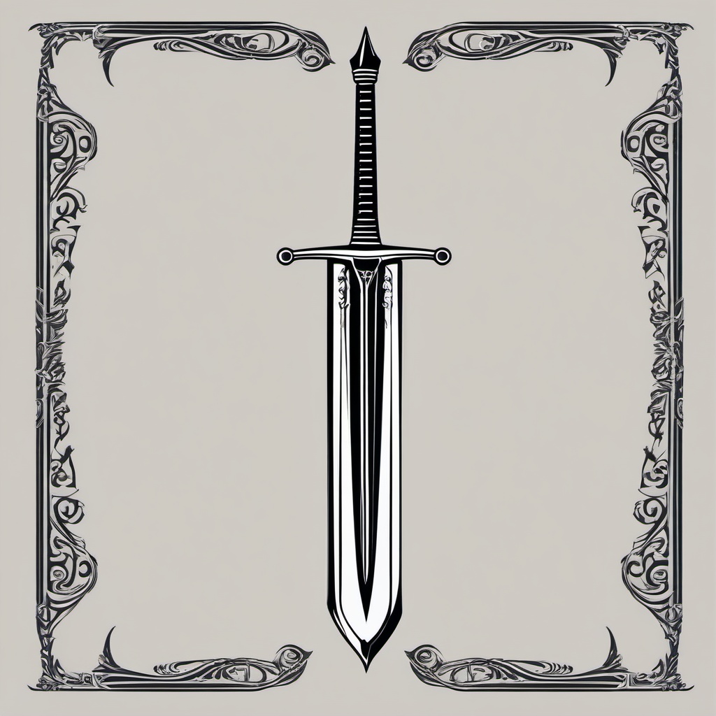 anduril sword tattoo  simple vector color tattoo