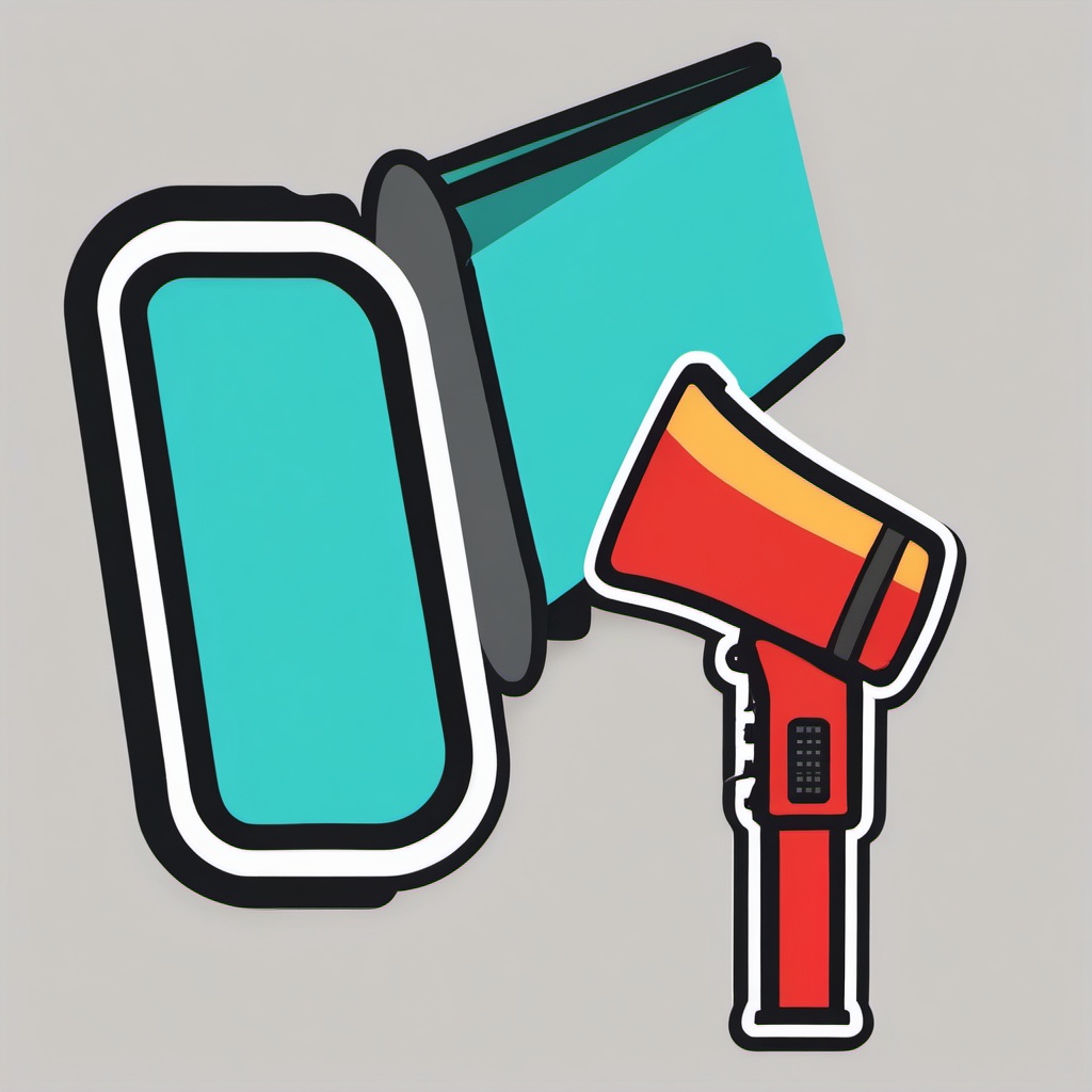 Megaphone and microphone icon - Megaphone and microphone for public speaking,  color clipart, vector art