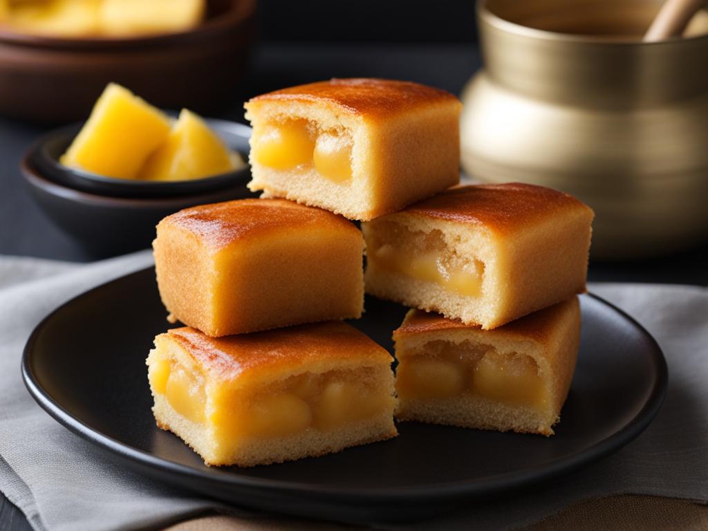 taiwanese pineapple cake, shortcrust pastry filled with pineapple jam. 