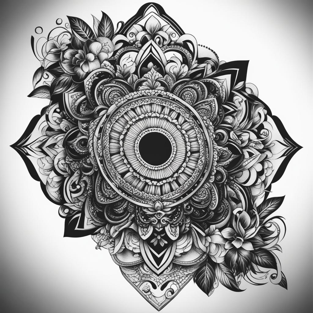 arm tattoo design black and white 