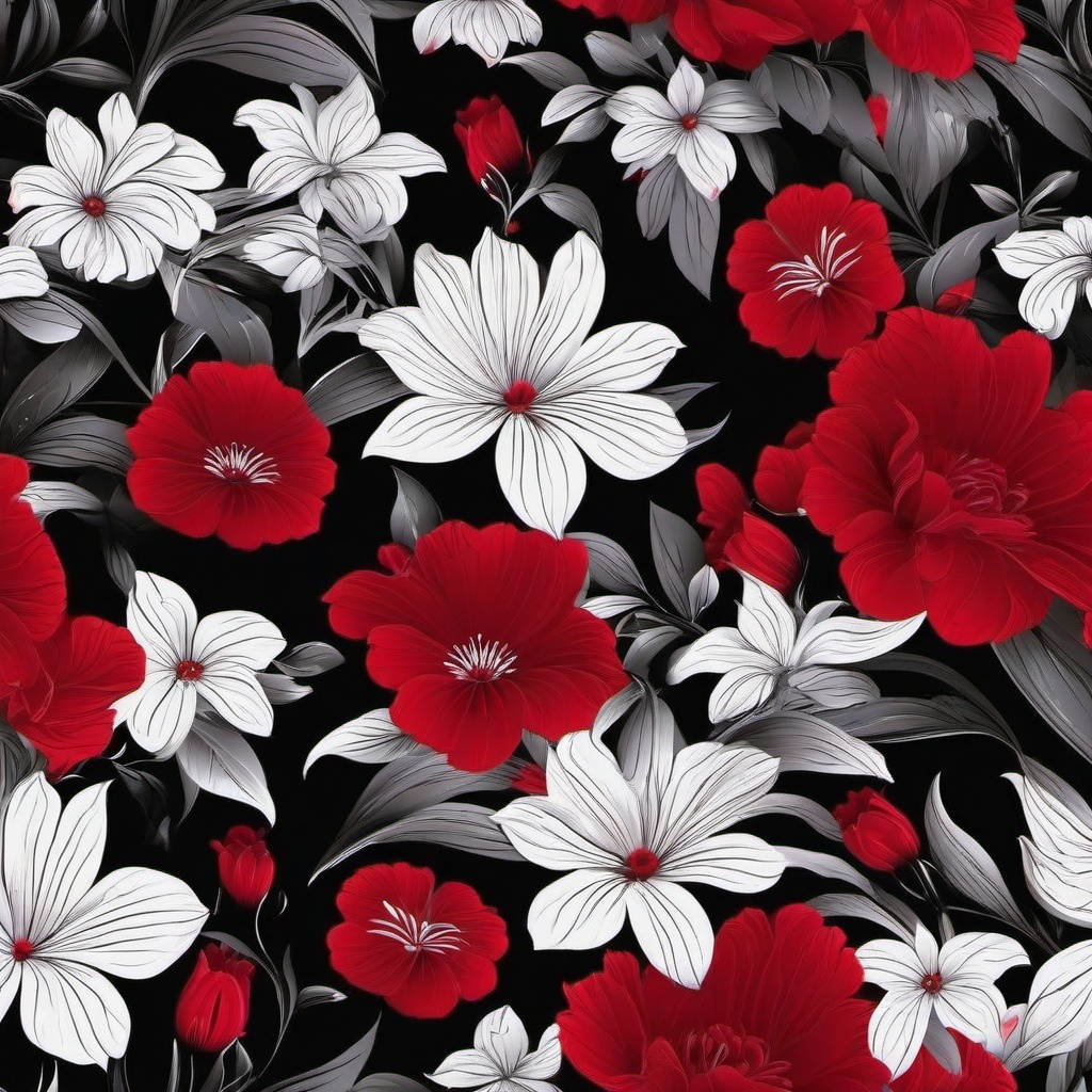 Red Background Wallpaper - black background with red flowers  