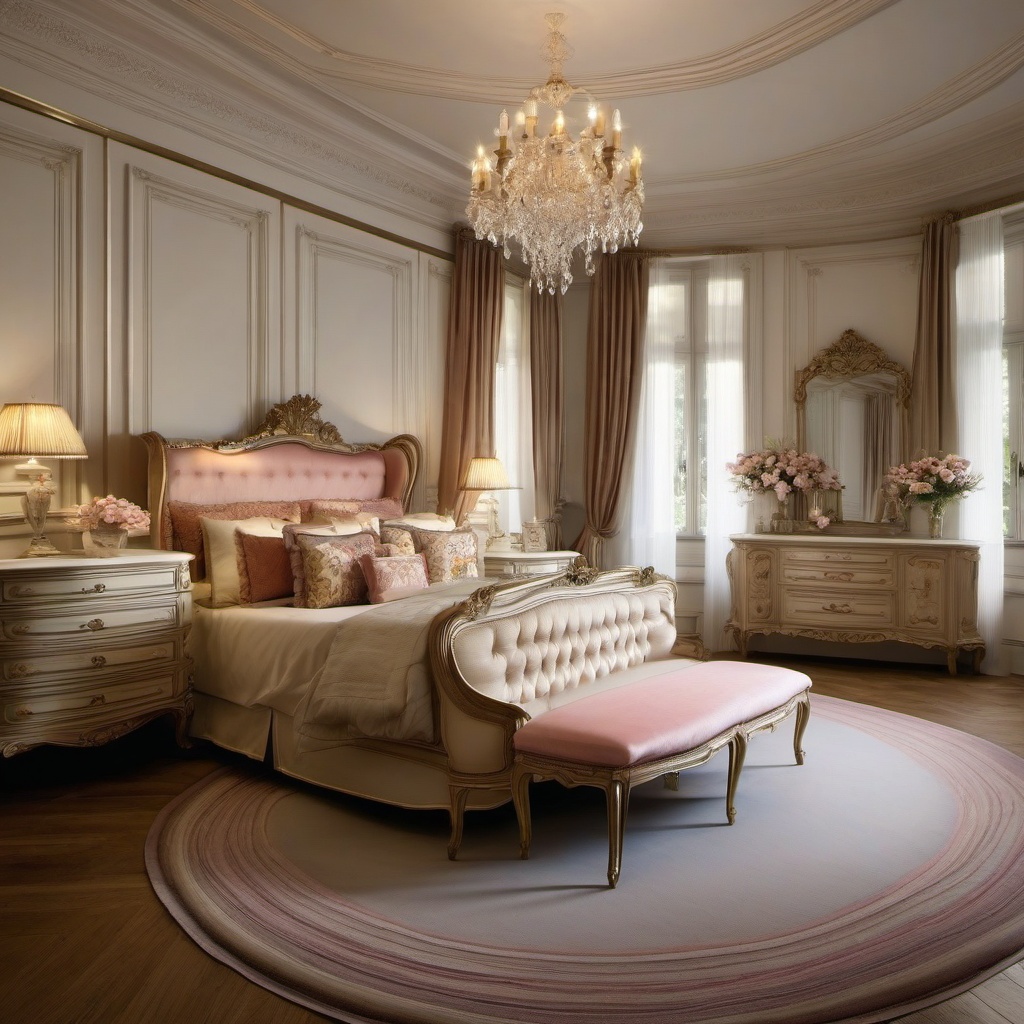 Classic French Provincial Elegance - Add the elegance of French provincial style to your bedroom. , bedroom interior decor design ideas, multicoloured, photo realistic, hyper detail, high resolution,