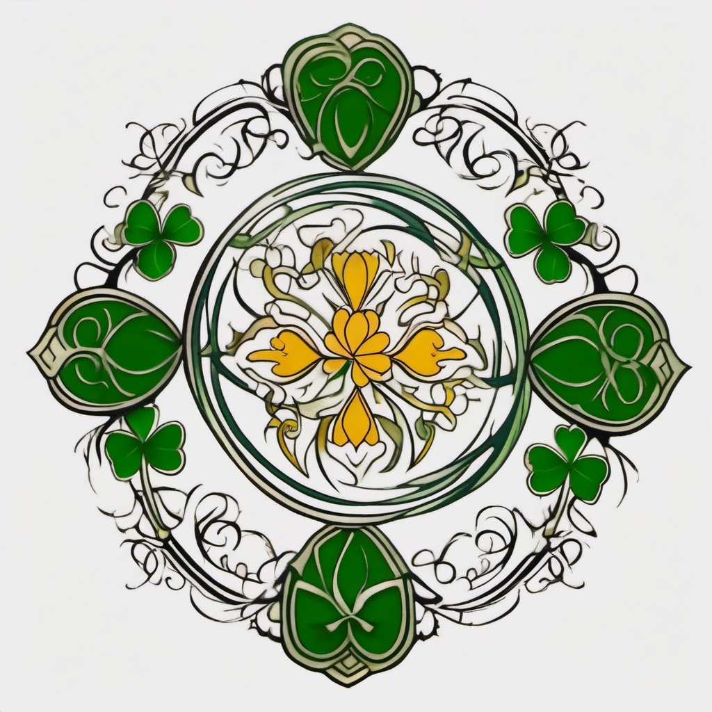 irish blessing tattoo ideas  simple color tattoo,minimal,white background