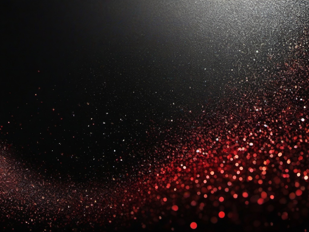 Black Red Glitter Background  