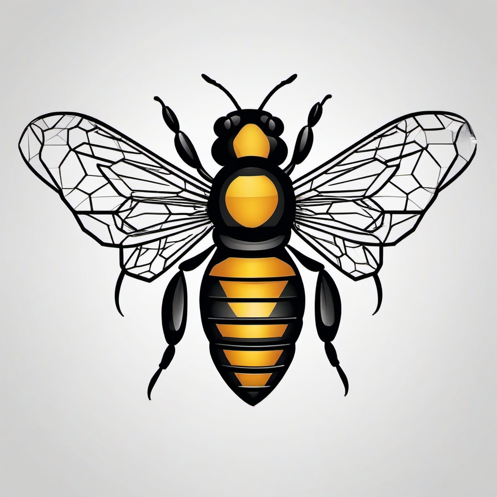 honeycomb geometric bee tattoo  vector tattoo design