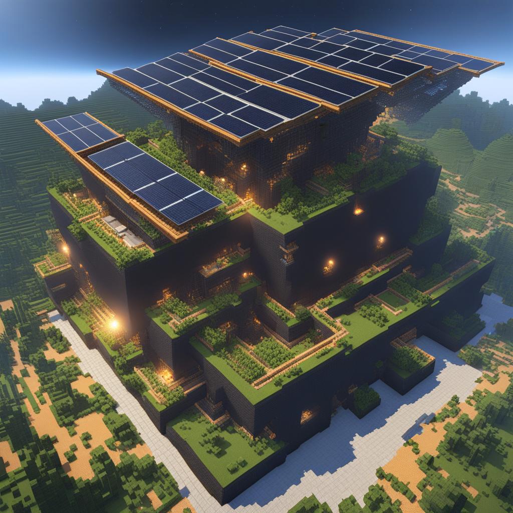 spaceborne solar farm harnessing solar energy in orbit - minecraft house design ideas minecraft block style