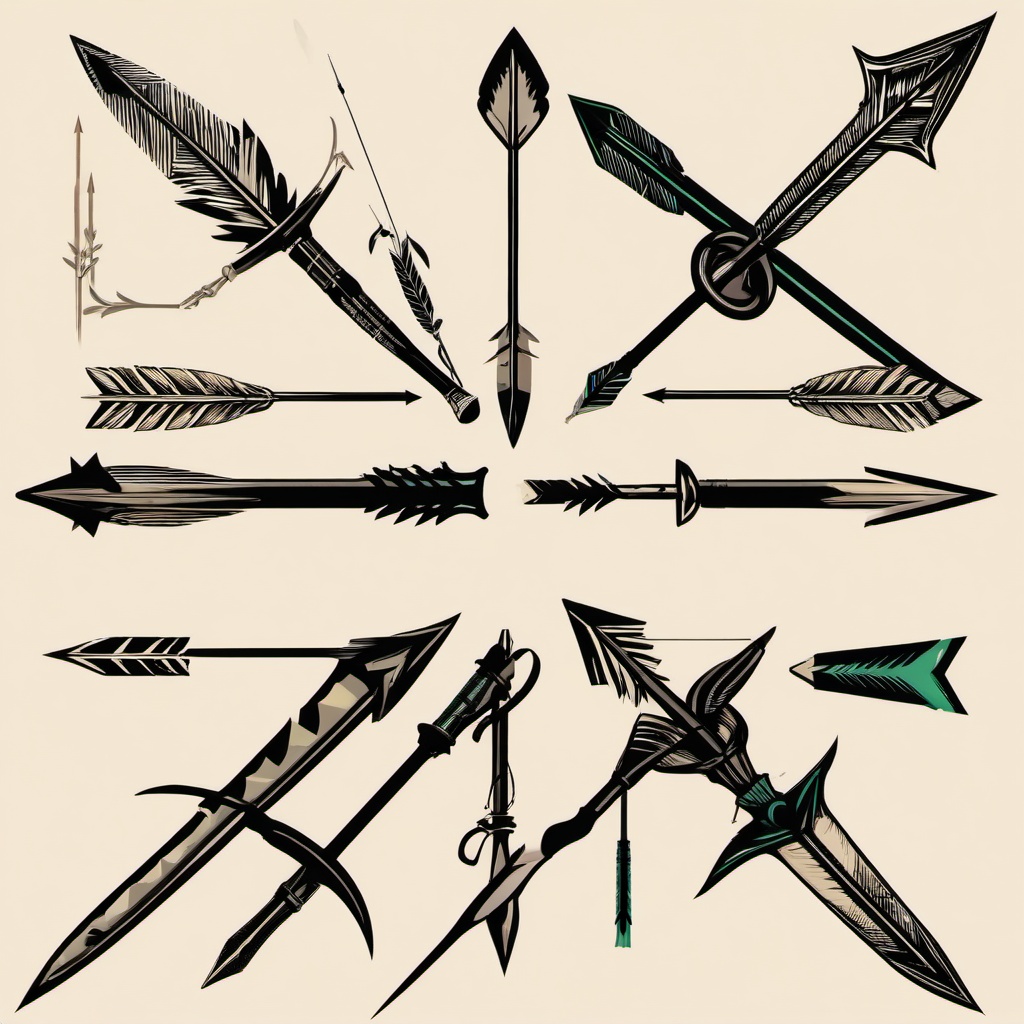 Arrow clipart - arrows in a quiver ready for use  