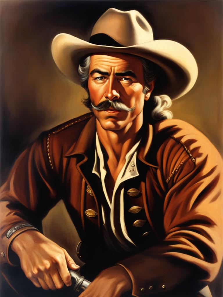 pecos bill - the american cowboy of tall tales, known for his incredible feats of strength and agility. 