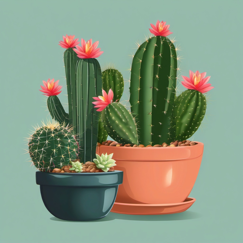 Cactus clipart - cactus in a pot for home decor  