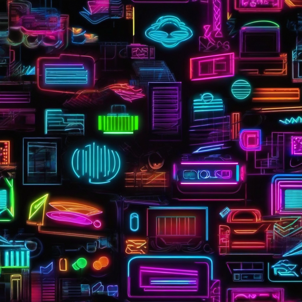 Neon Background Wallpaper - neon collage wallpaper  
