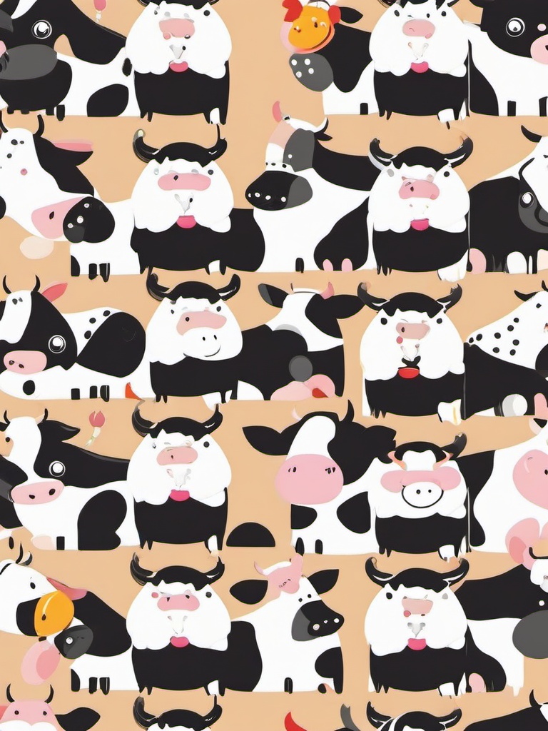 Cow Wallpaper Cute - Cute cartoon cows with gentle patterns  ,mobile iphone background wallpaper