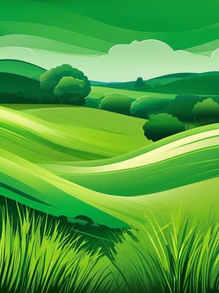 Green Background - Green Meadows in the Irish Countryside  , splash art wallpaper, dull colors